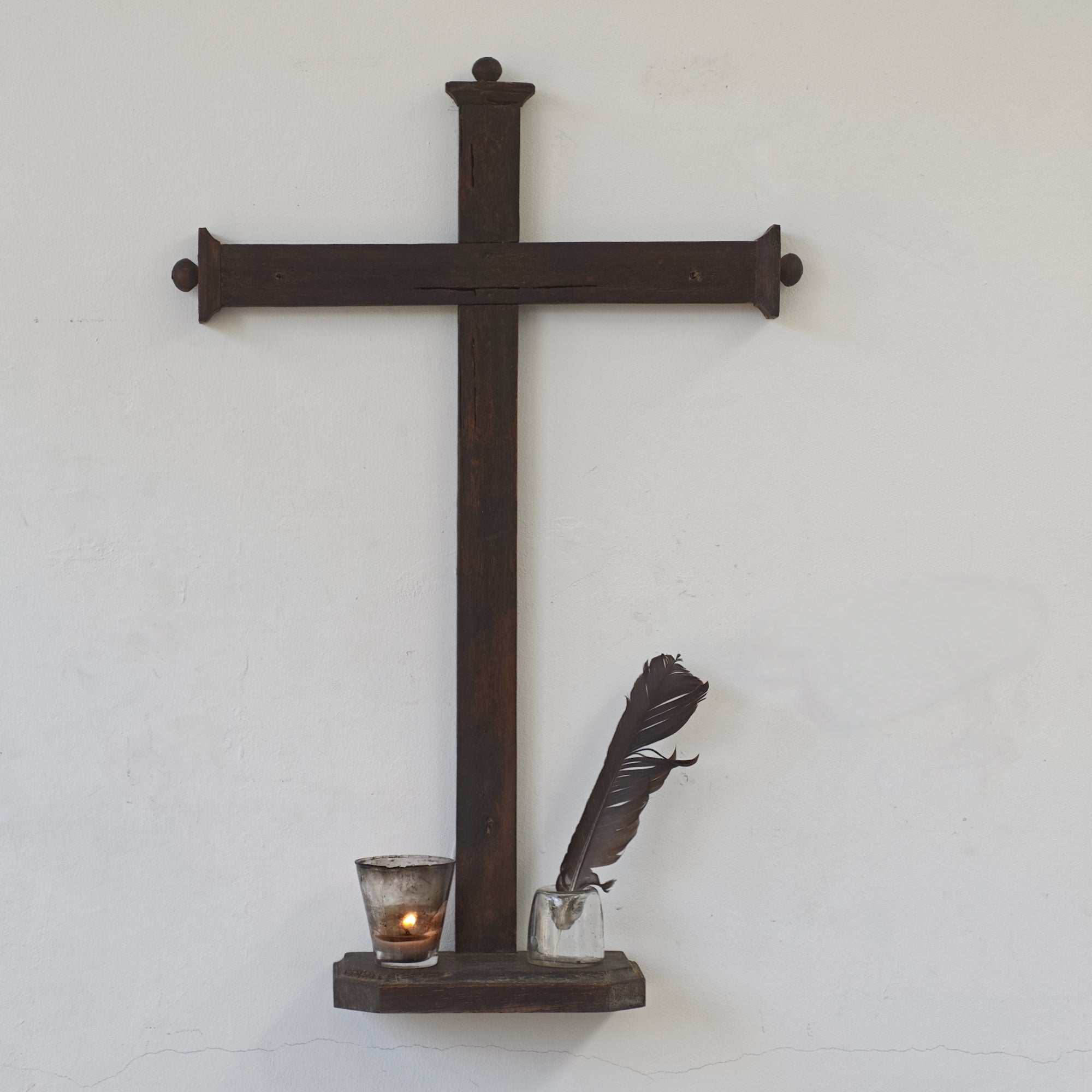 Antique Shelf Wall Cross