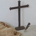 Antique Wall Cross with Shelf