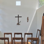 Antique Wall Cross with Shelf