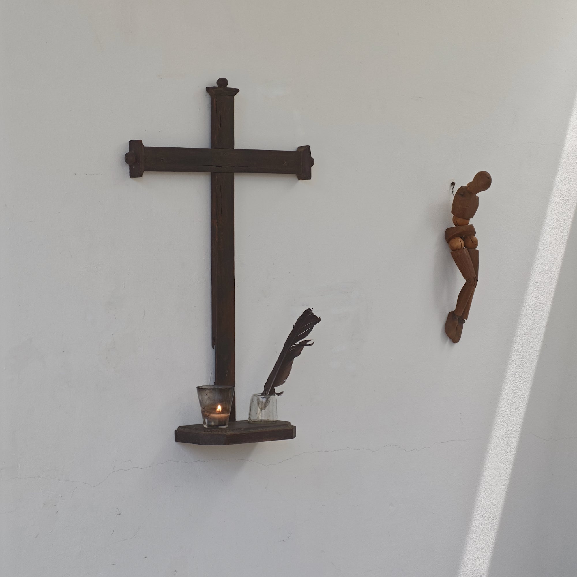 Antique Shelf Wall Cross