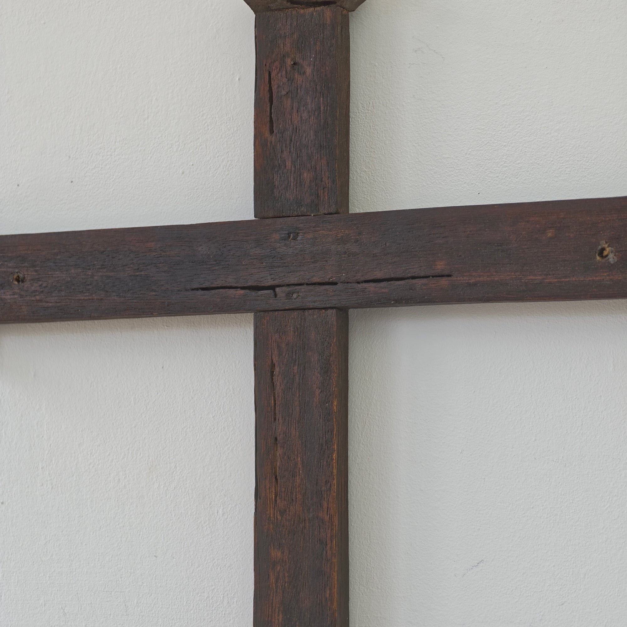 Antique Wall Cross with Shelf
