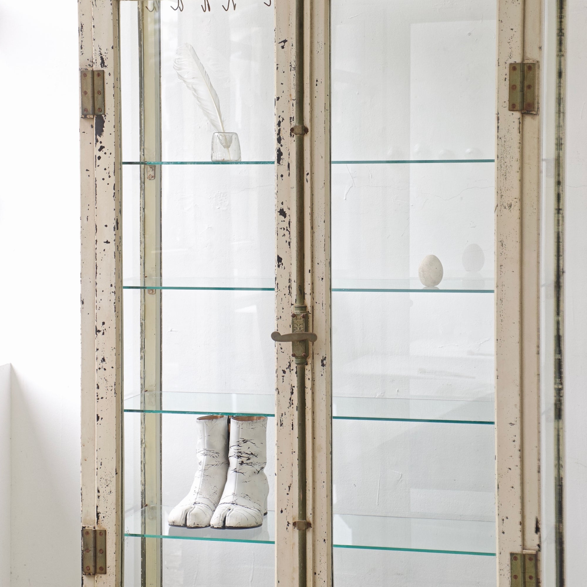 Black Medical Cabinet - Ivory Paint -