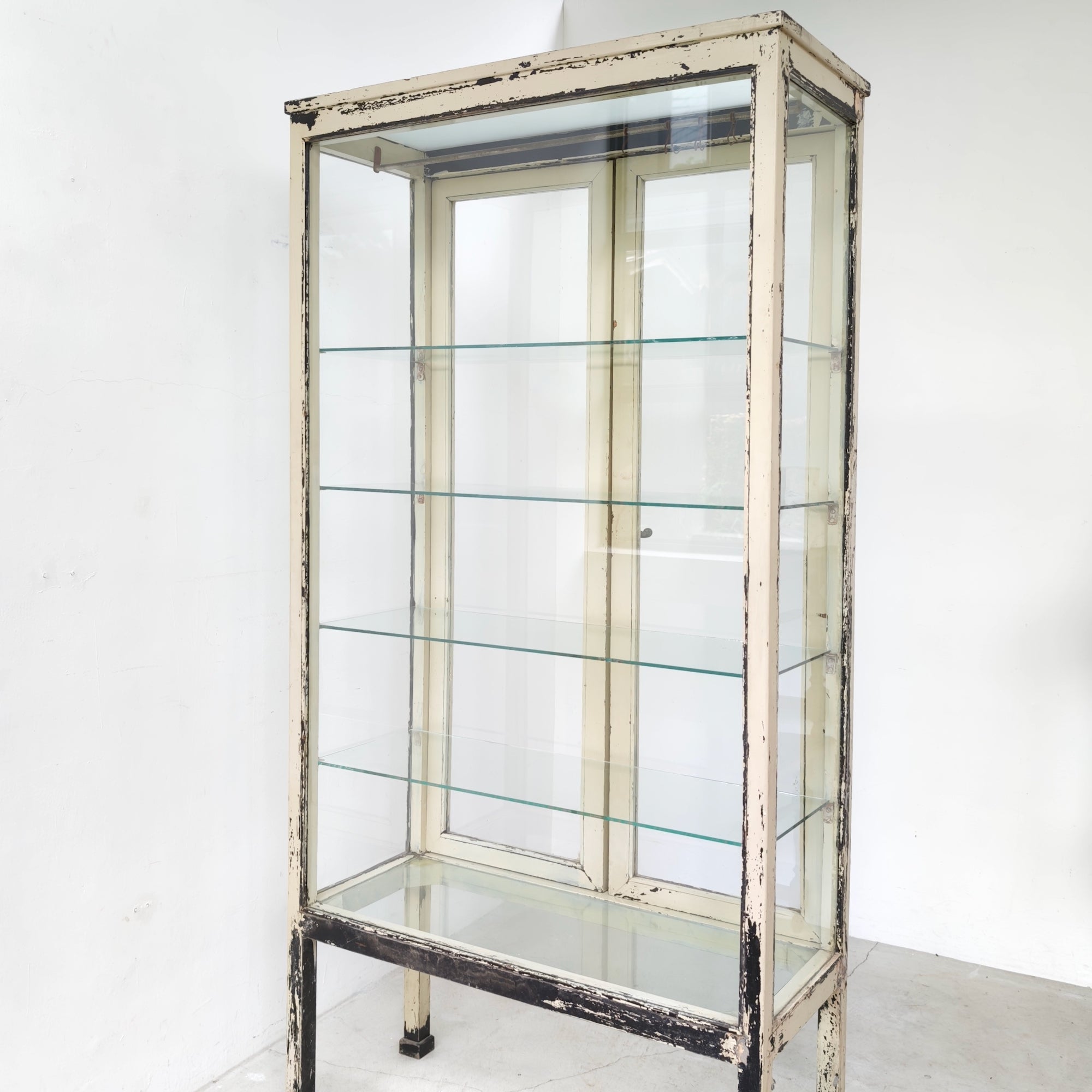 Black Medical Cabinet - Ivory Paint -