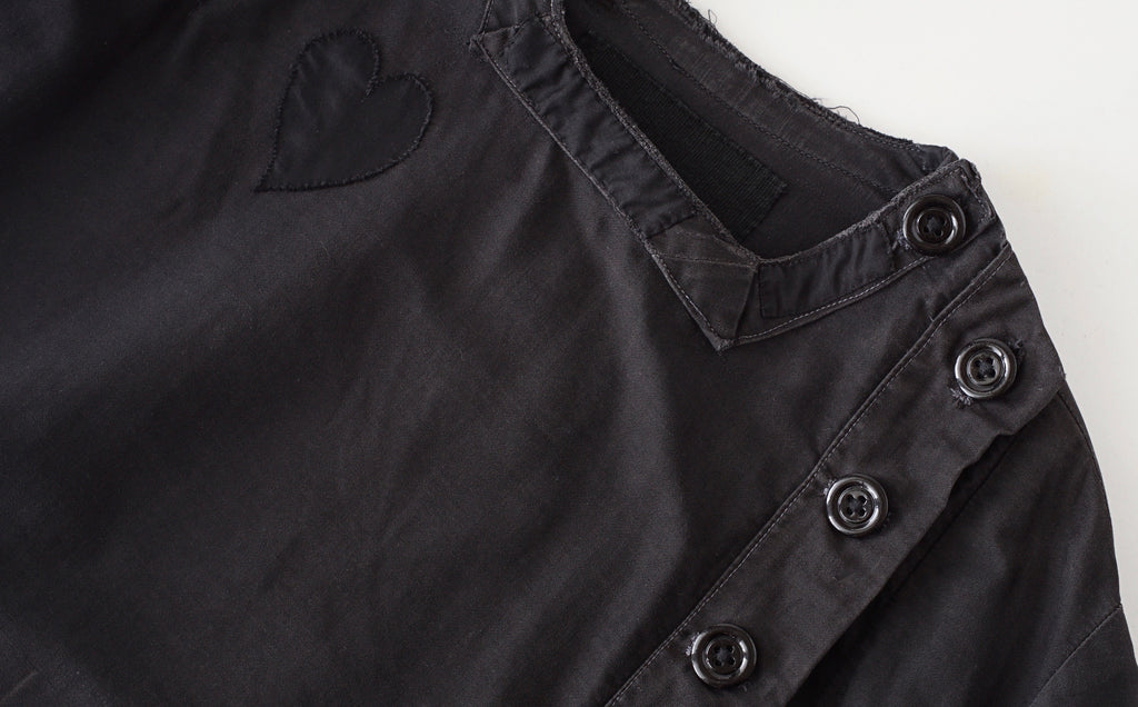 Black Glass Button