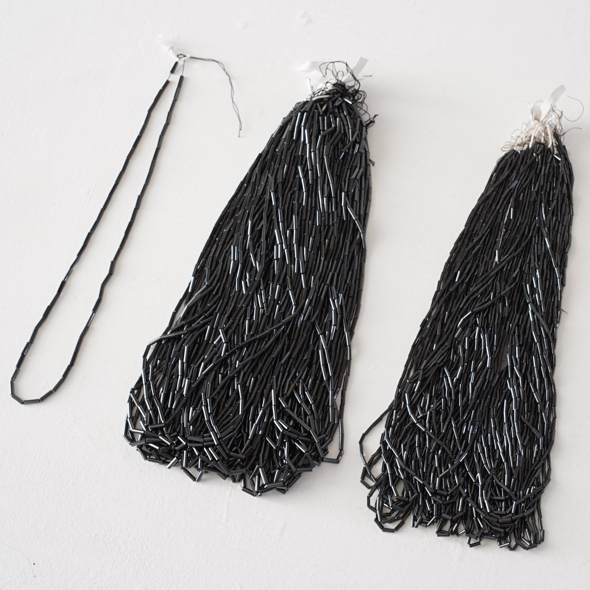Straw Beads - French Jet Black -