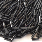 Straw Beads - French Jet Black -