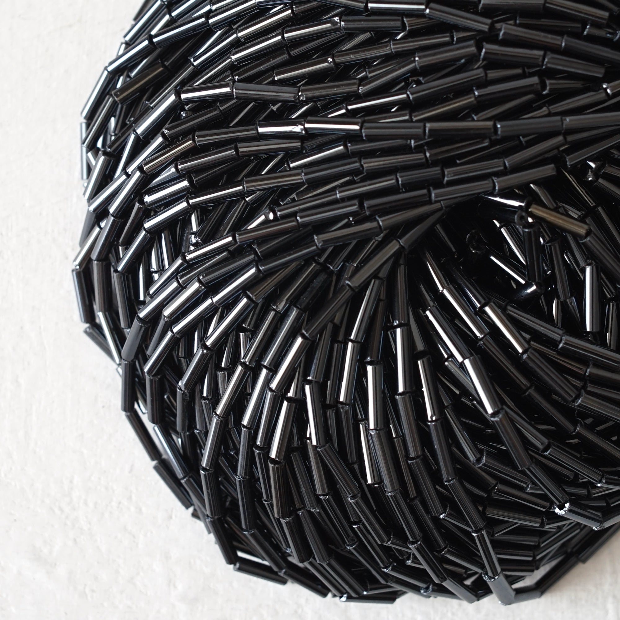 Straw Beads - French Jet Black -
