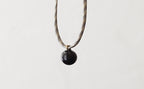 Silk Cord - Blue gray x White silver -
