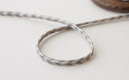 Silk Cord - Blue gray x White silver -