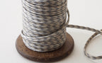 Silk Cord - Blue gray x White silver -