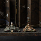 Antique Japanese Hina dolls (seated dolls)