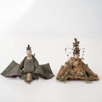 Antique Japanese Hina dolls (seated dolls)