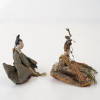 Antique Japanese Hina dolls (seated dolls)
