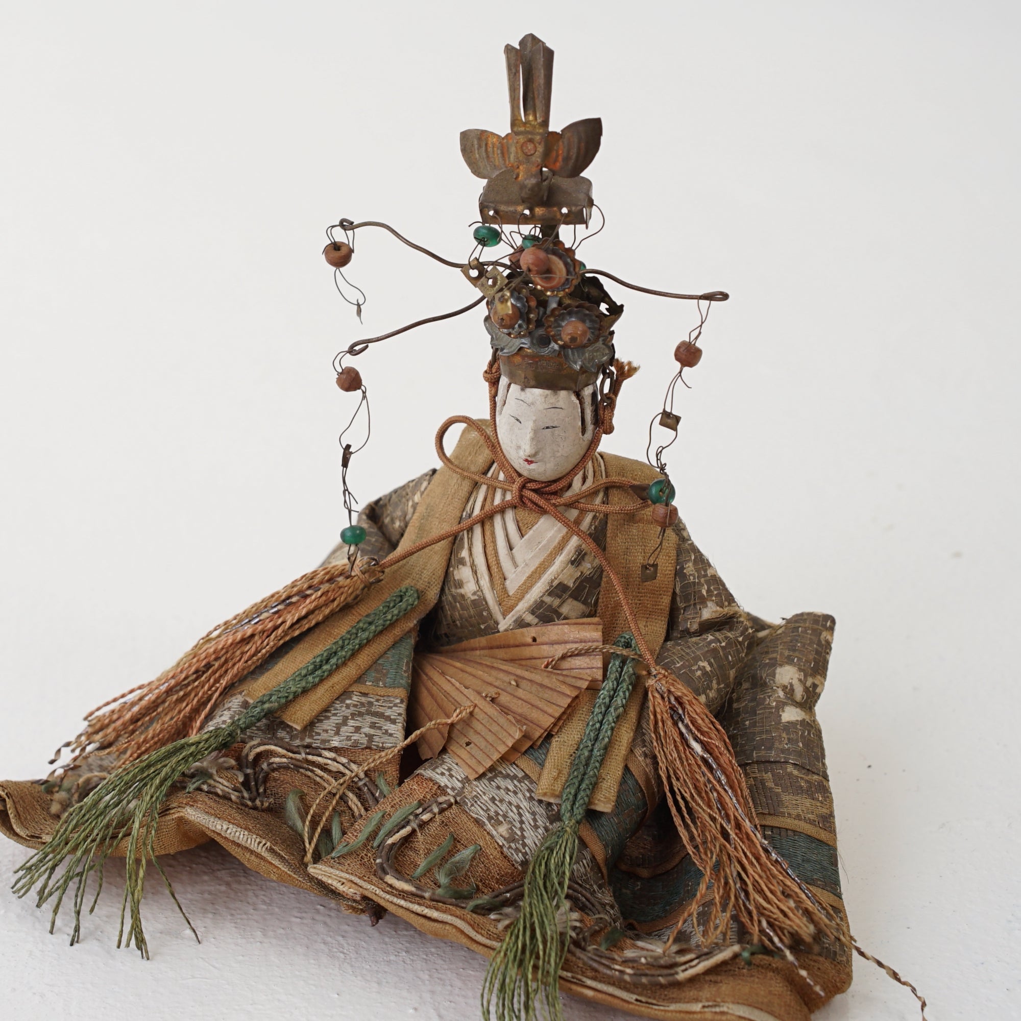 Antique Japanese Hina dolls (seated dolls)