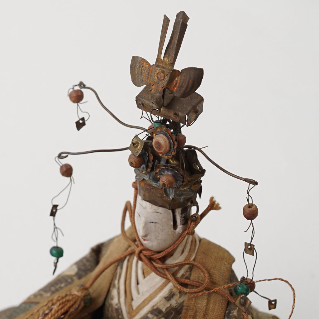 Antique Japanese Hina dolls (seated dolls)