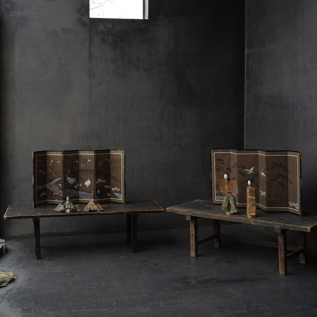 Antique Japanese Hina dolls (seated dolls)