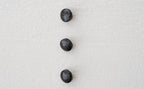 Black Glass Button - S -