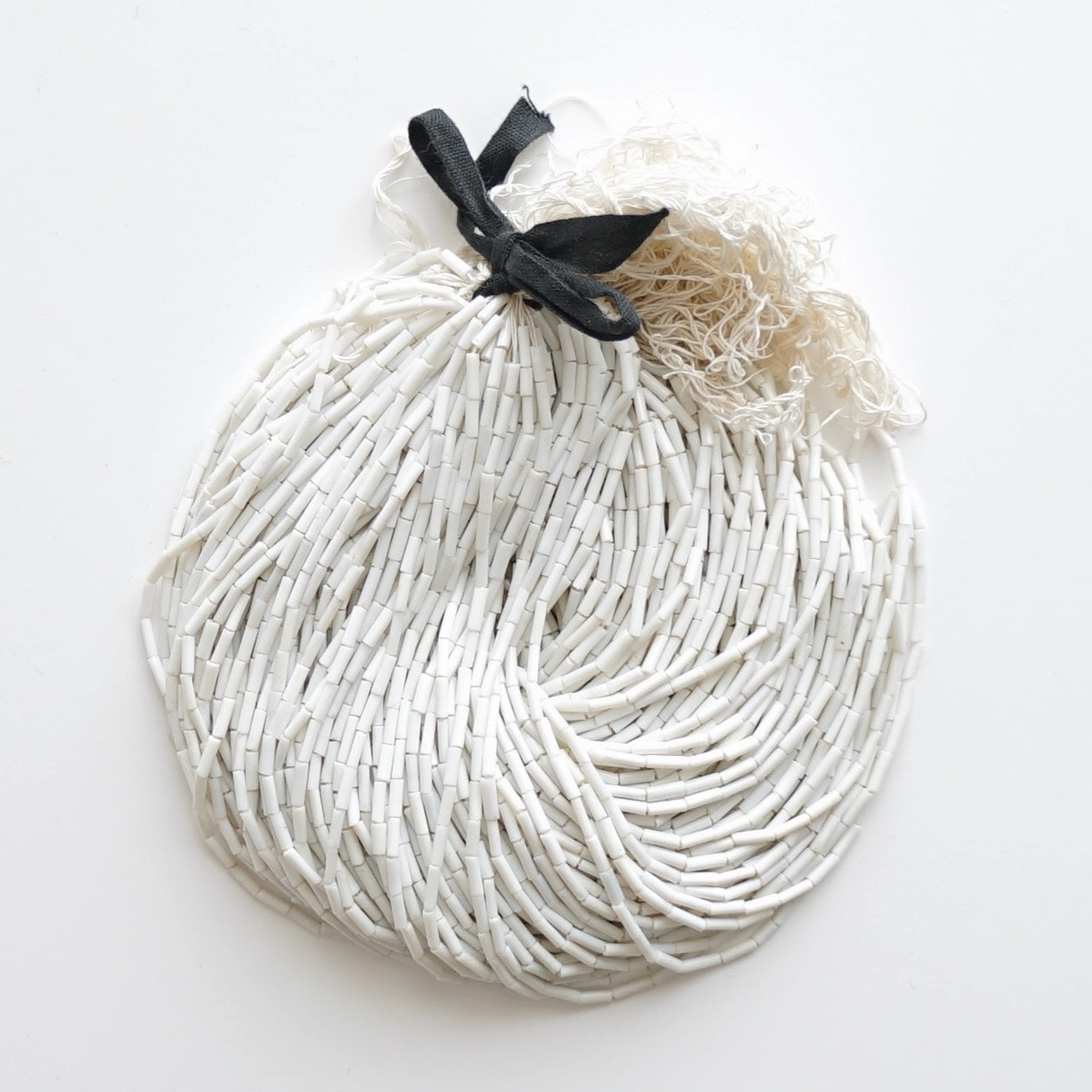 Straw Beads - White -