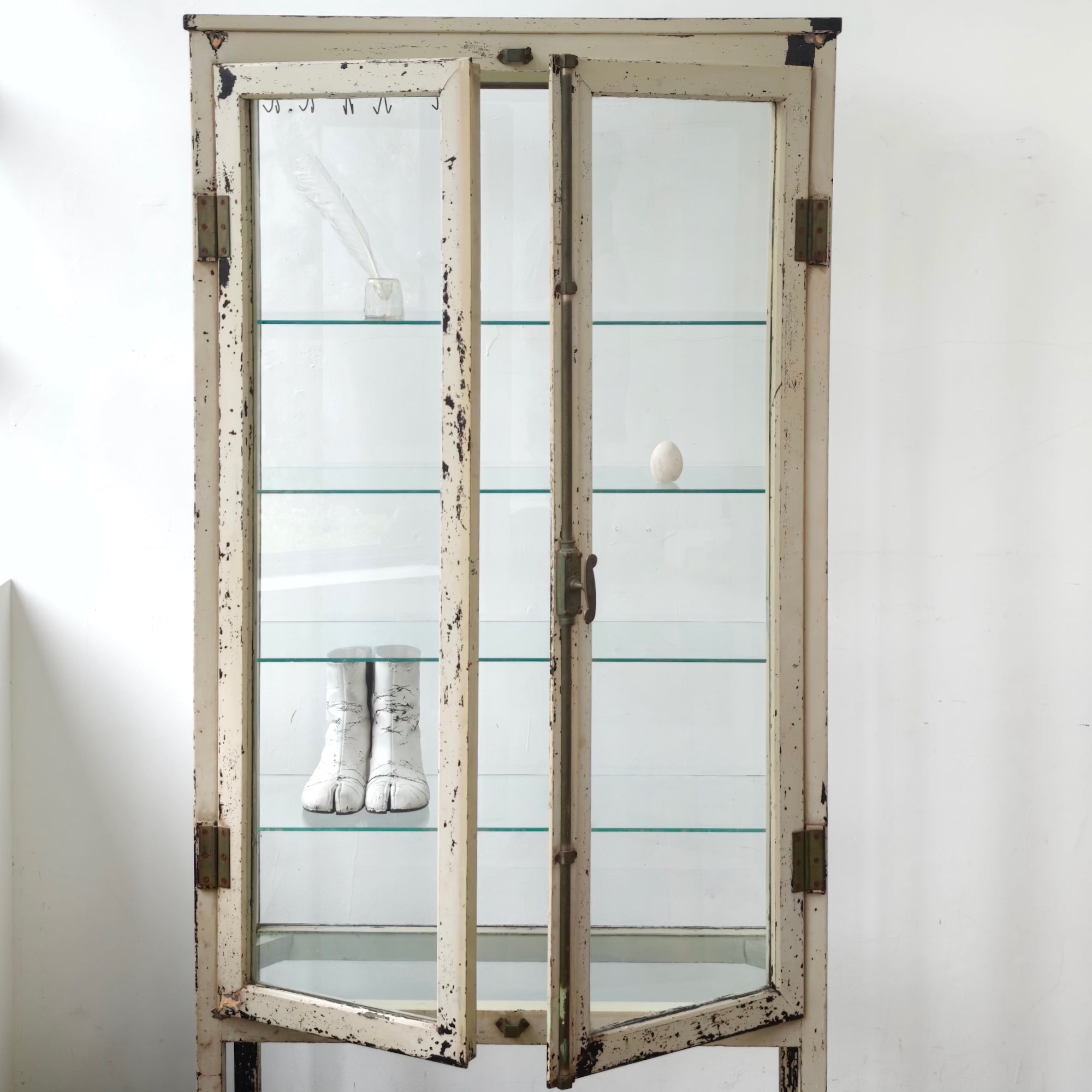 Black Medical Cabinet - Ivory Paint -