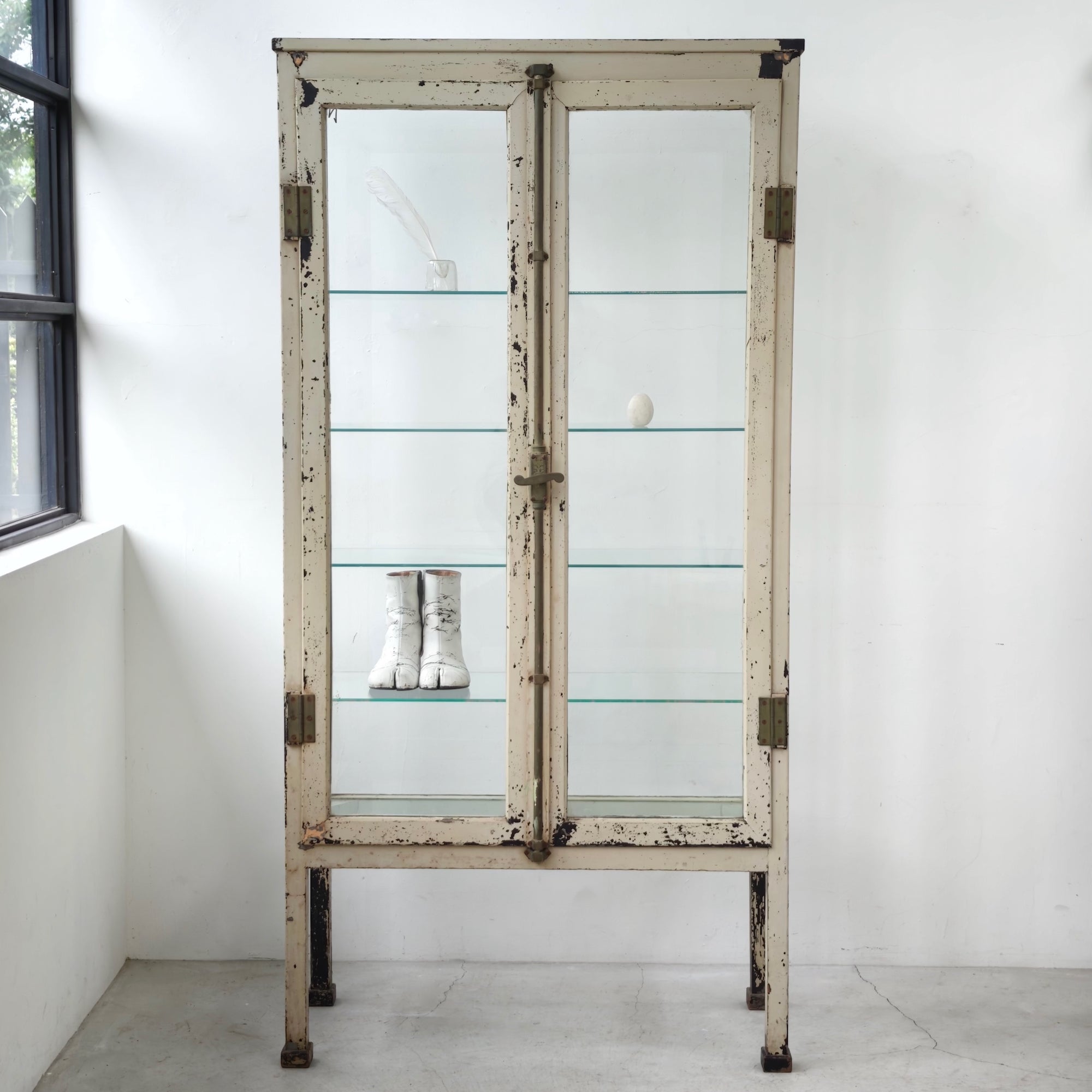 Black Medical Cabinet - Ivory Paint -