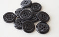 Black Glass Button