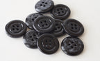 Black Glass Button